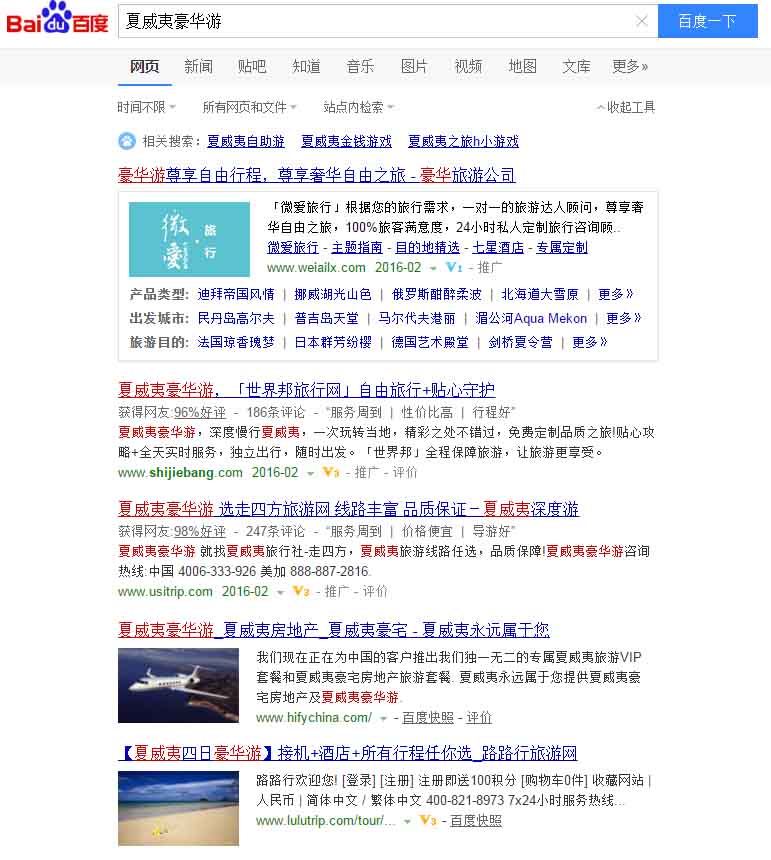 Baidu SEO result